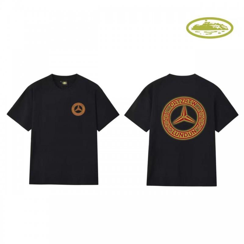 CORT Alcatraz Basic Short Sleeve T-Shirt Phantom Letter Print Couple Streetwear Teens