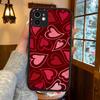 INS Style Pink Heart Phone Case For IPhone 14 X XR XS 7 8 Plus 11 12 13 Pro MAX 13mini Matte Shockproof Case