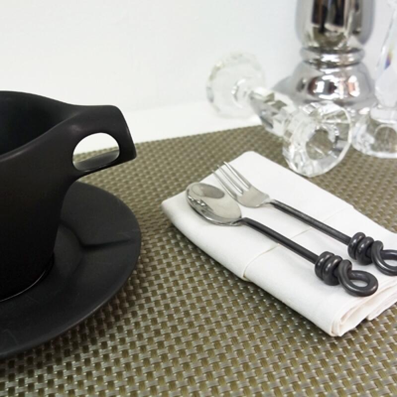 Modern Square Table Mat Gold Gray Mix