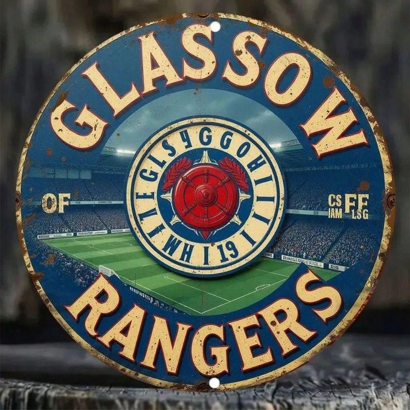 Round Metal Tin Sign Wall Art Home Living Room Office Cafe Decor 20x20cm