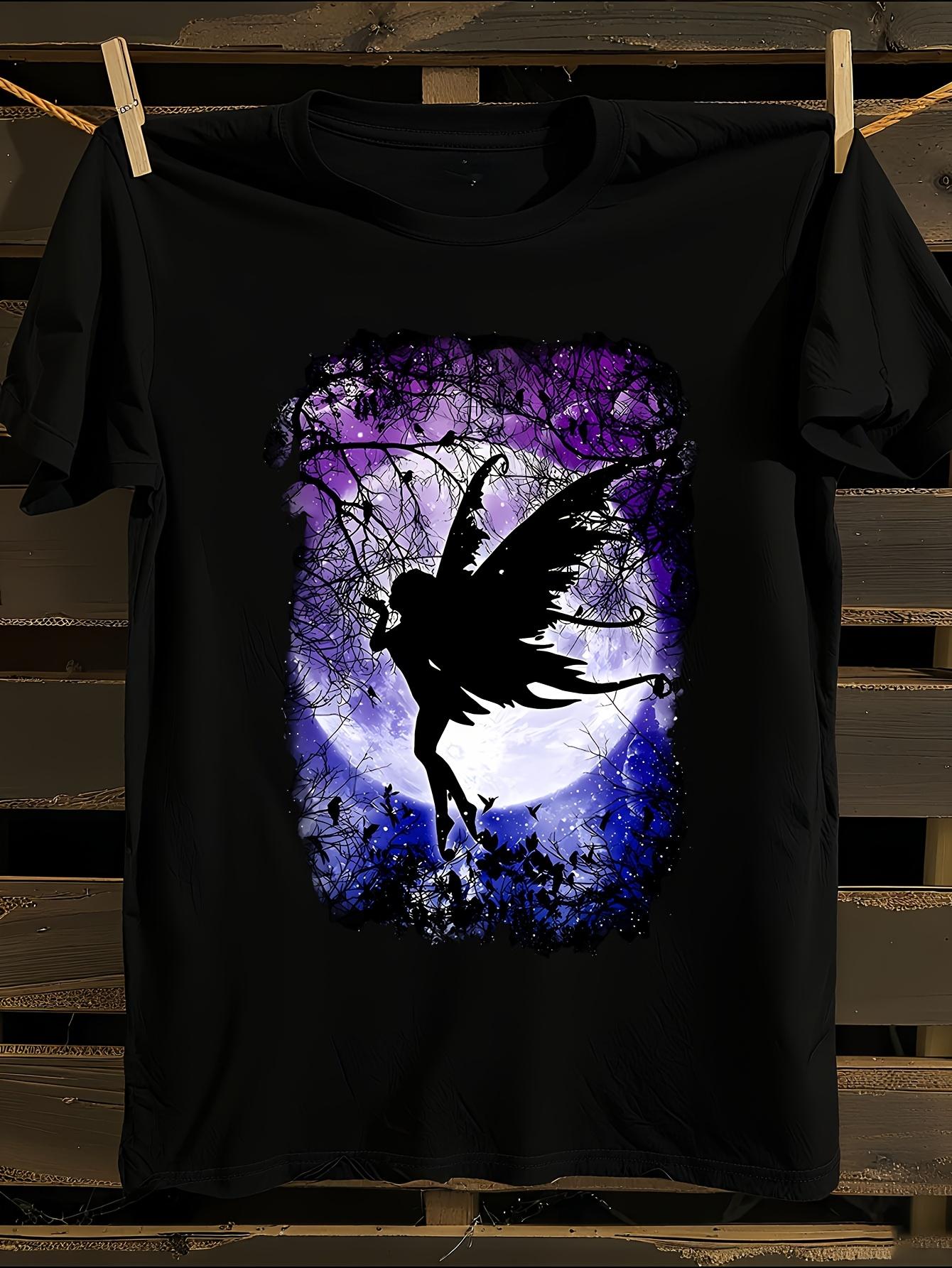 Gothic Fantasy Fairy Moon T-shirt L