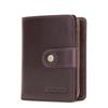 Johnature Portamonete da uomo con pochette multifunzione in pelle Crazy Horse vintage con cerniera solida e Hasp