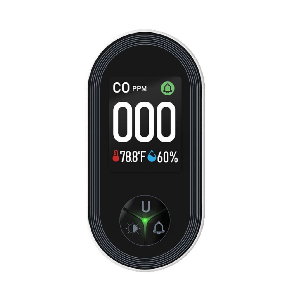 3-in-1/4-in-1 CO Detector Plug-in with Temperature & Humidity Sensor Gas Detector Built-in Alarm Digital Display