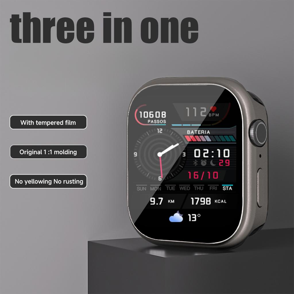 Aolly Case for Apple Watch S11/10 42mm 44 45 46 49mm Full Cover Bumper Shell for Iwatch Series 11 10 9 8 7 6 Screen Protector