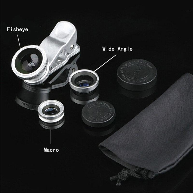 3-In-1 Phone Camera Lens Kit Fisheye Mobile Phone Lenses 0.67X Zoom Wide Angle Macro Hd Universal Camera Lens For All Smartphone