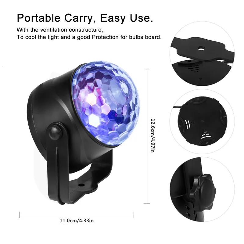 New Portable Stage Lights RGB Seven Mode Lighting Mini DJ Laser with Remote Control for Christmas Party Club Projector FMT2128