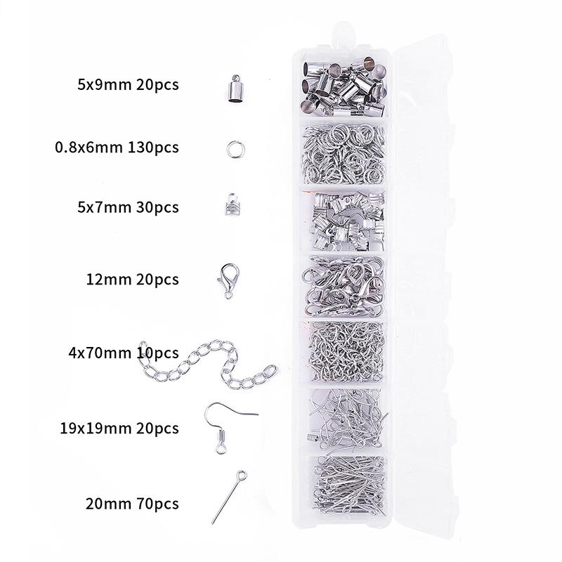 

Ear Hook Accessory Kit with Storage Box Handmade DIY Production Jewelry Material Package Alloy for Bracelet Necklace Earring TMZ