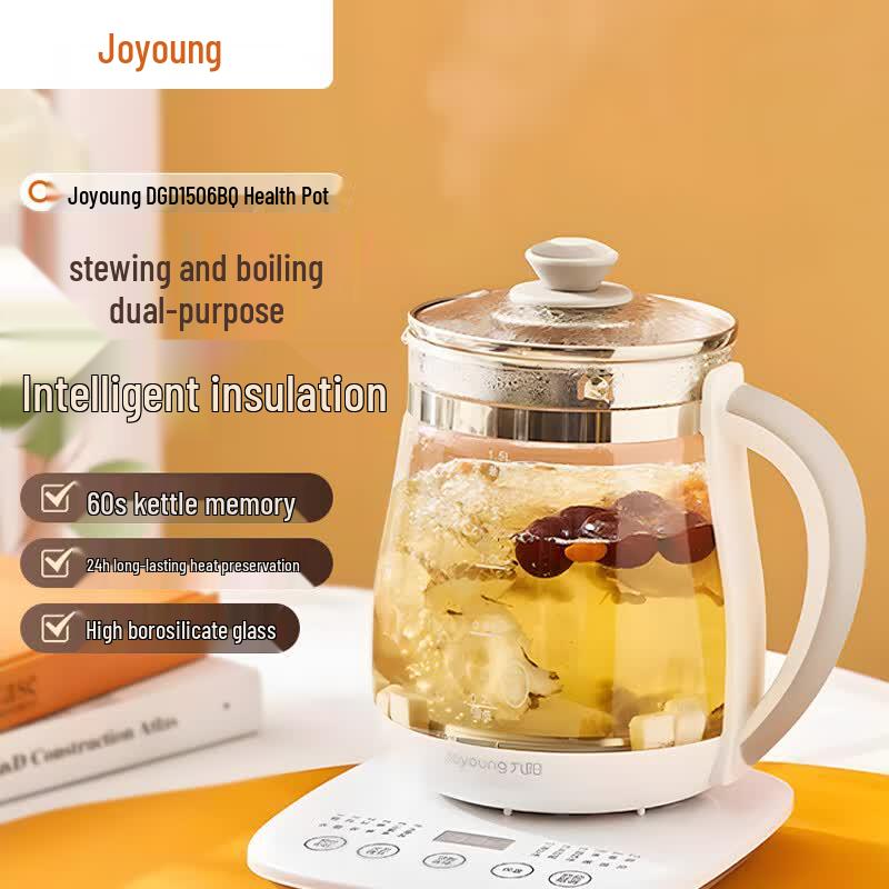 Joyoung Mini 1.5L Glass Multi-function Health & Tea Pot CN plug (adapter included)