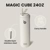 BOTTLE BOTTLE Insulated Water Bottle 24oz with Straw Lid and Handle for Sports Travel Gym Stainless Steel Water Bottles Double-Wall Vacuum Metal
