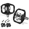BUCKLOS Pedals MTB Bike Flat Pedal Platform Bearing Dual Function Fit SPD System Aluminum Alloy Mountain Bike Pedal Bicycle Part