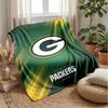 Green Bay Packers Flannel Fleece Blanket Cozy Warm Throw Blanket For Couch Bed Travel All Season Use