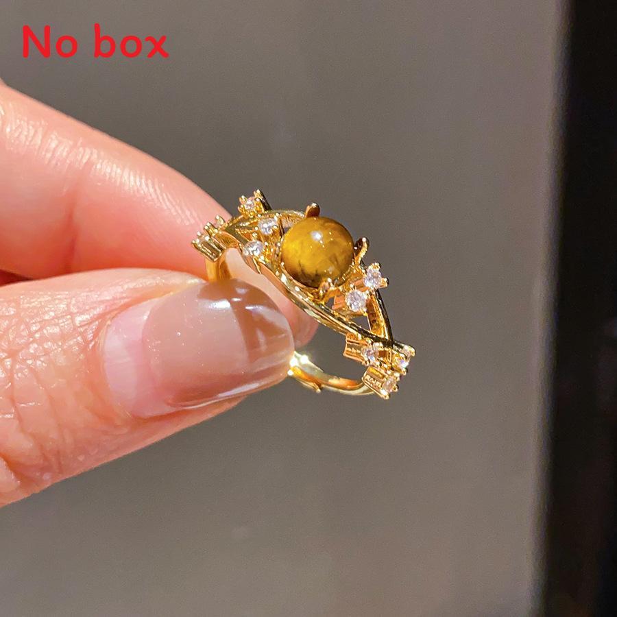Geometric Gold Plated Zirconia Ring For Women Stylish Minimalist Fashion Jewelry