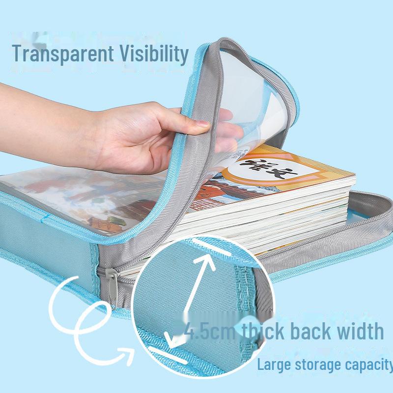 A4 Transparente L-förmige Aktentasche, Handliche PP-Aufbewahrung für Klausurarbeiten und Hausaufgaben