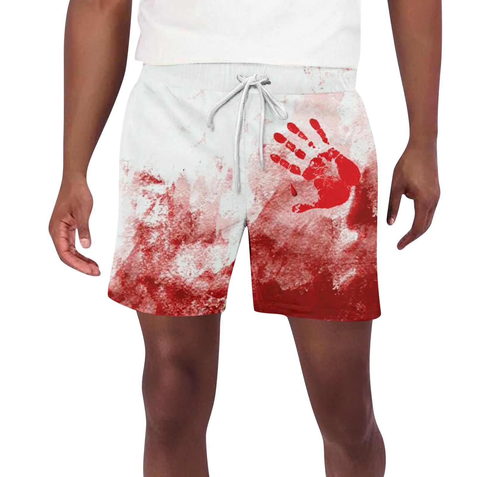 

Мужские шорты с принтом на тему Хэллоуина и ужасов, мужские повседневные спортивные пляжные шорты на шнурке M