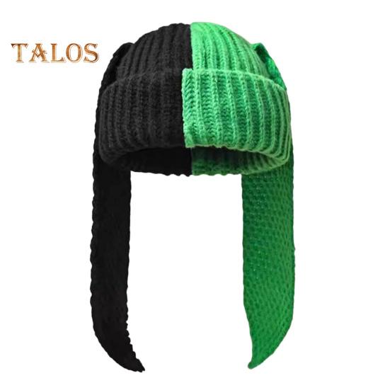 Зимняя вязаная шапка с длинным декором в виде заячьих ушей — фото 15