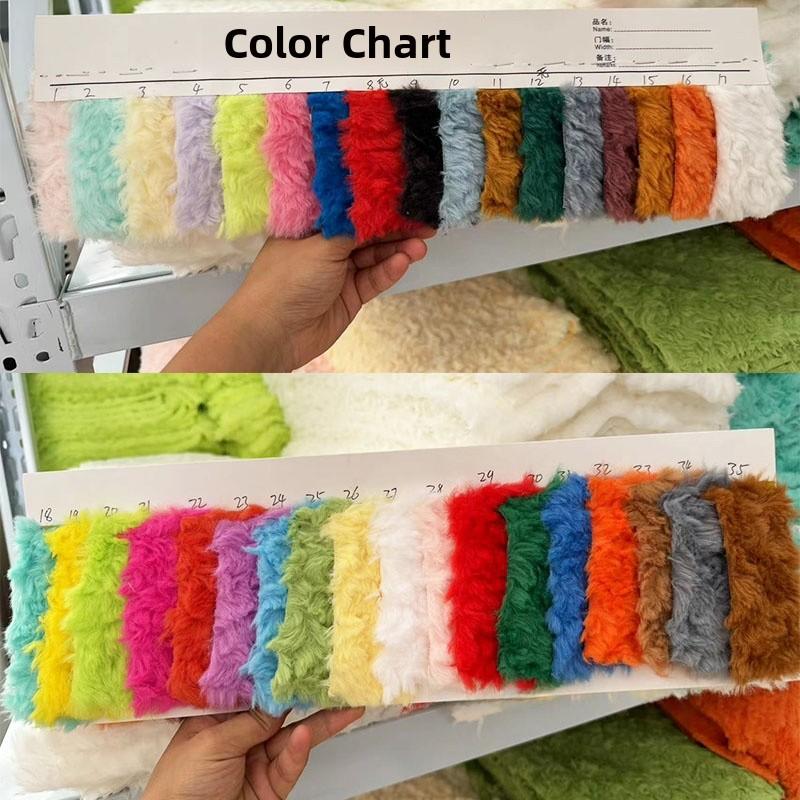 

Thickened Rabbit Fur Brushed Cotton Doll DIY Fabric Rose Patterned Fur Collar Clothing Material Home Decor Sponge Pad Fabric