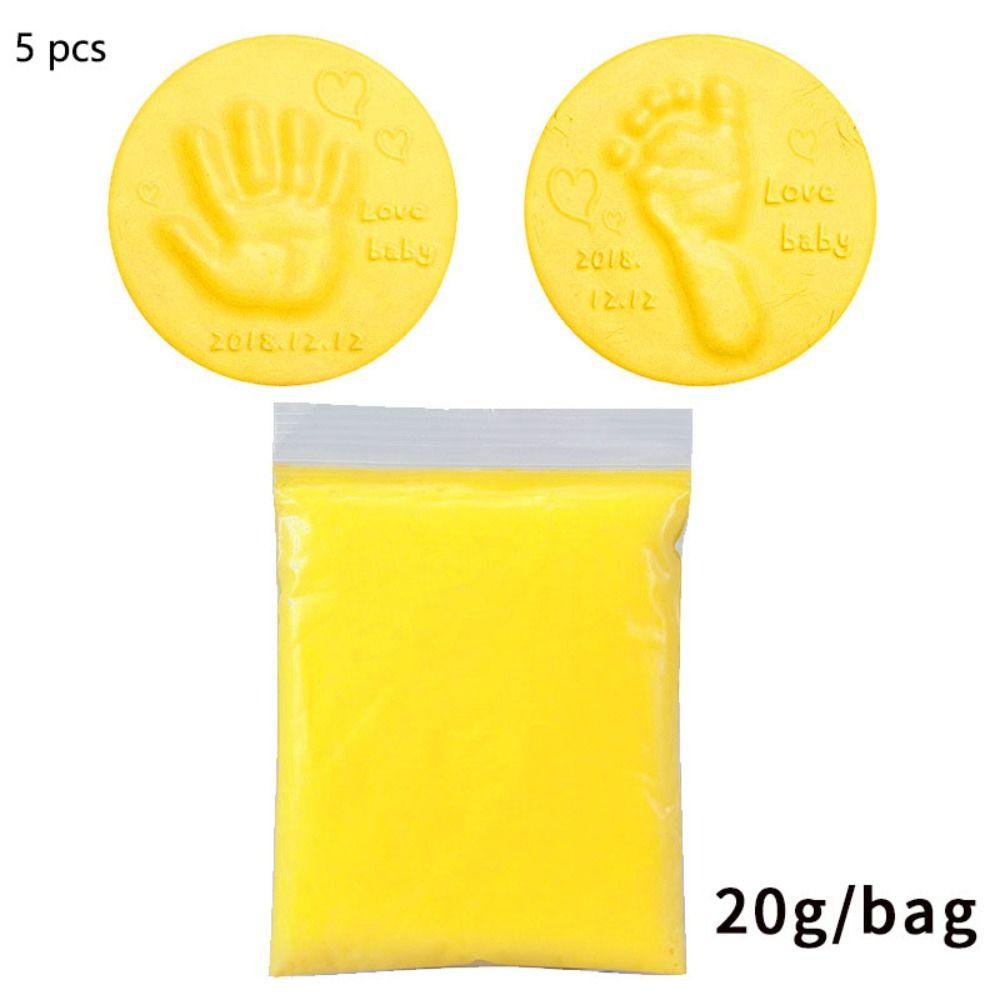 Plasticity Clays & Doughs Plasticine Learning Footprint Mud Clay Fluffy Newborn Baby Handprint