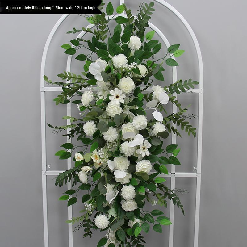 Blumen Kunstseide Blumenstreifen Set: Lange Hängegang-Anordnung & Hochzeitsaal-Dekor