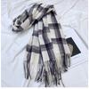 Plaid Scarf Women's Autumn and Winter New Korean Version Imitation Cashmere Medium and Long Warm Scarf European and American Fringed Shawl