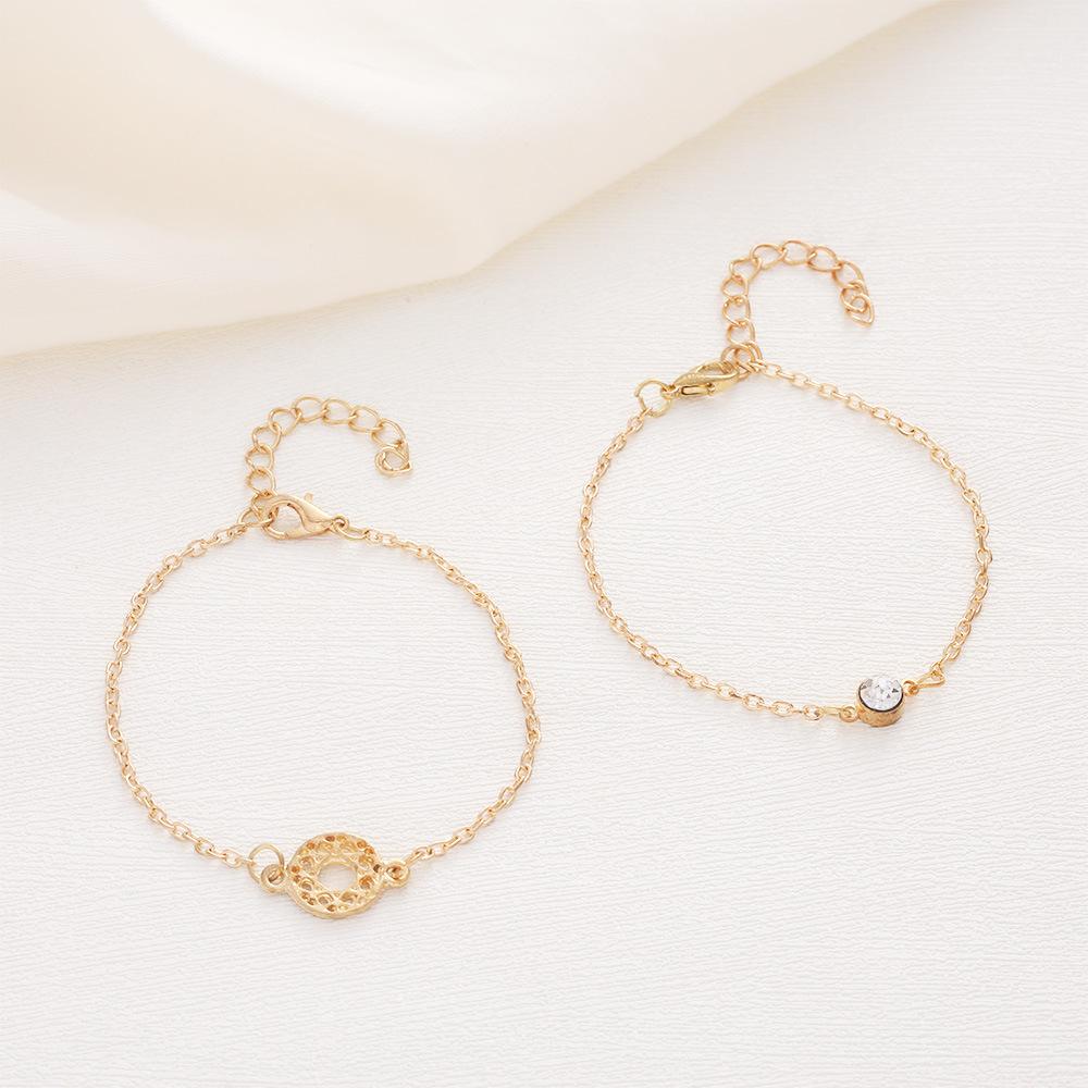 Promotional Combination Bracelet, Fashion Leaf Infinity Symbol Point Diamond Bracelet Bracelet 6-Piece Set