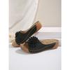 New slope heel flower large size cool slippers women's summer open toes wear platform slippers hole shoes