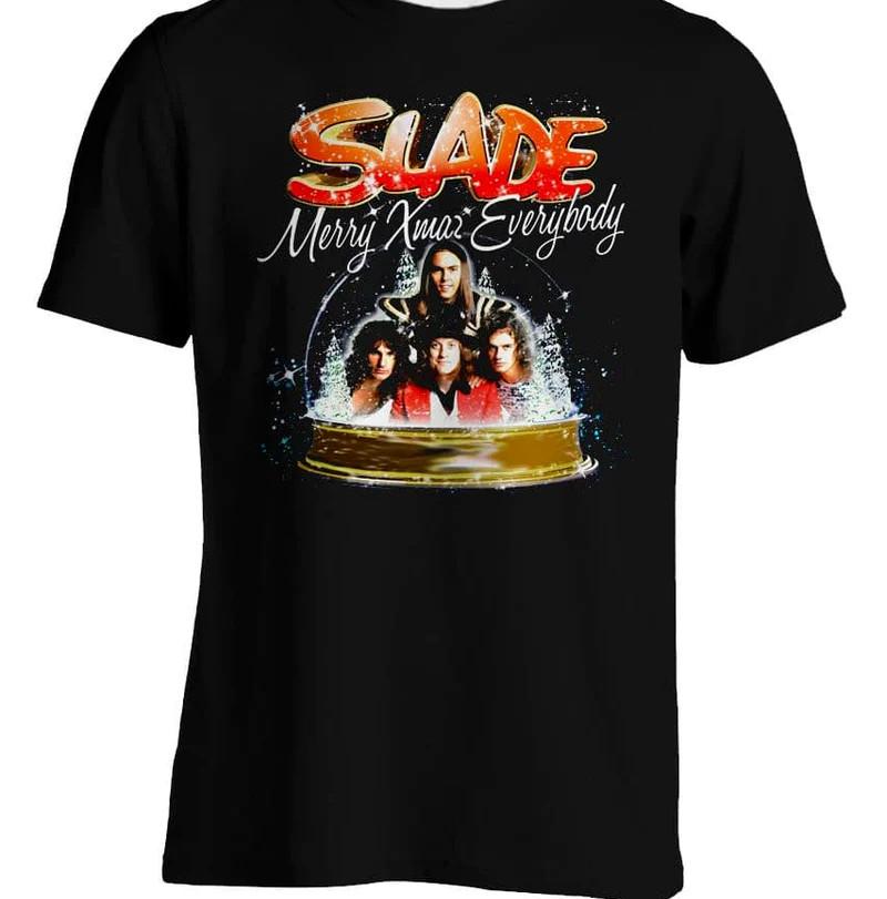 

Slade band Merry Christmas T-shirt Unisex Black All Sizes S to 5XL BO866 Unisex T-Shirt XXL
