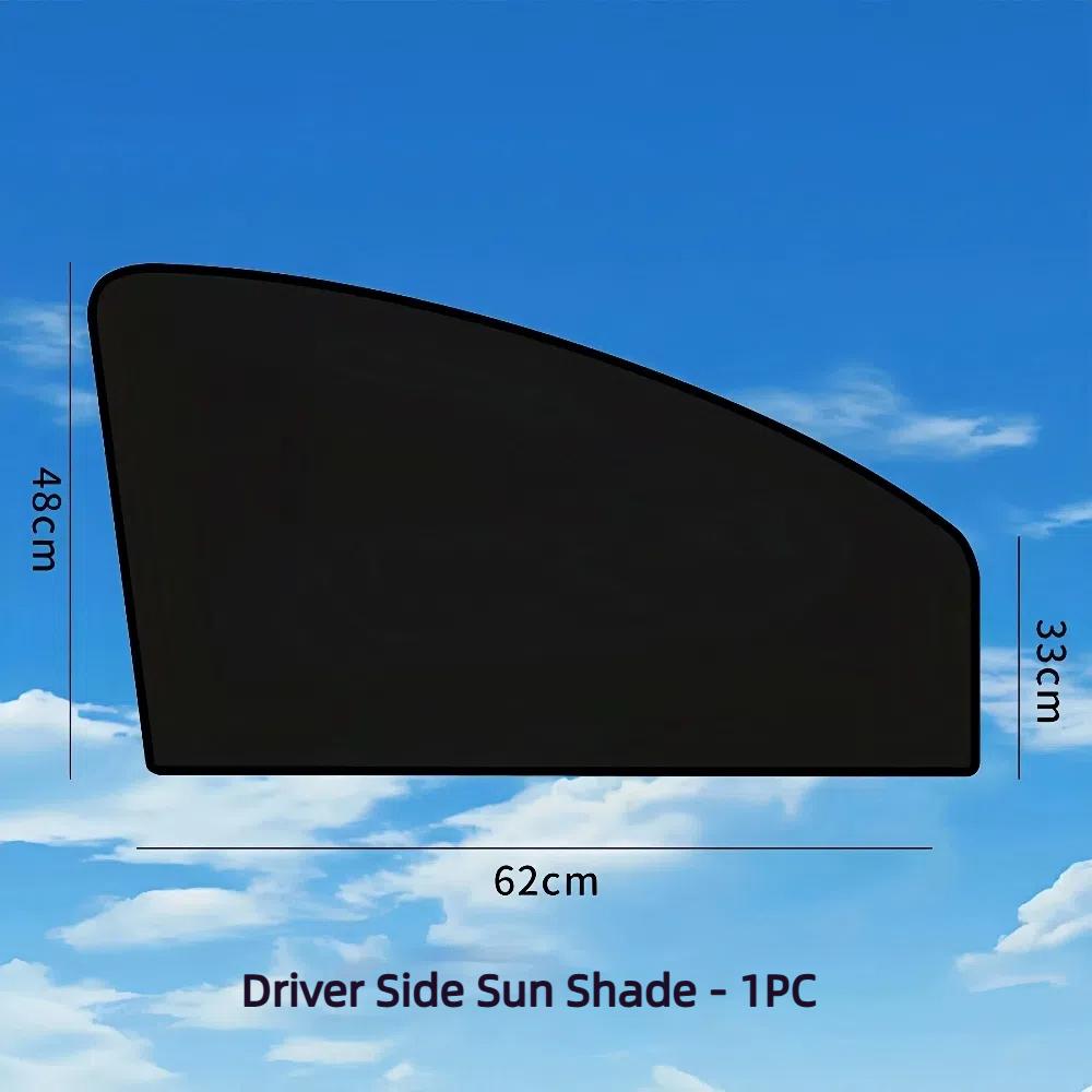 EasyClip Magnetic Car Sun Shades - No Adhesive UV Blinds for Front & Rear Windows | 98% UV Block, Reusable Foldable Shade for SUV/Sedan