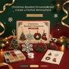 Christmas Themed Christmas Beaded Ornaments Kit 4-Piece Set Beading DIY Kit  Christmas Decoration