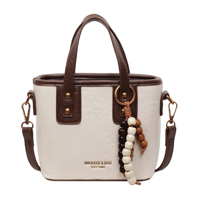 Hand Carrying Retro Casual Bucket Bag Women's Winter New Trend Fashion Shoulder Bag High-end Women's Bag