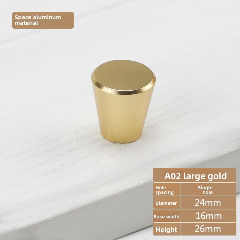 Simple Knurled Cabinet Drawer Knob Round Gold Door Handle Portable Single Hole Design Furniture Accessories for Home