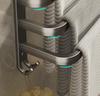 Gunmetal No-Drill Wall-Mounted Towel Rack for Bathroom Storage