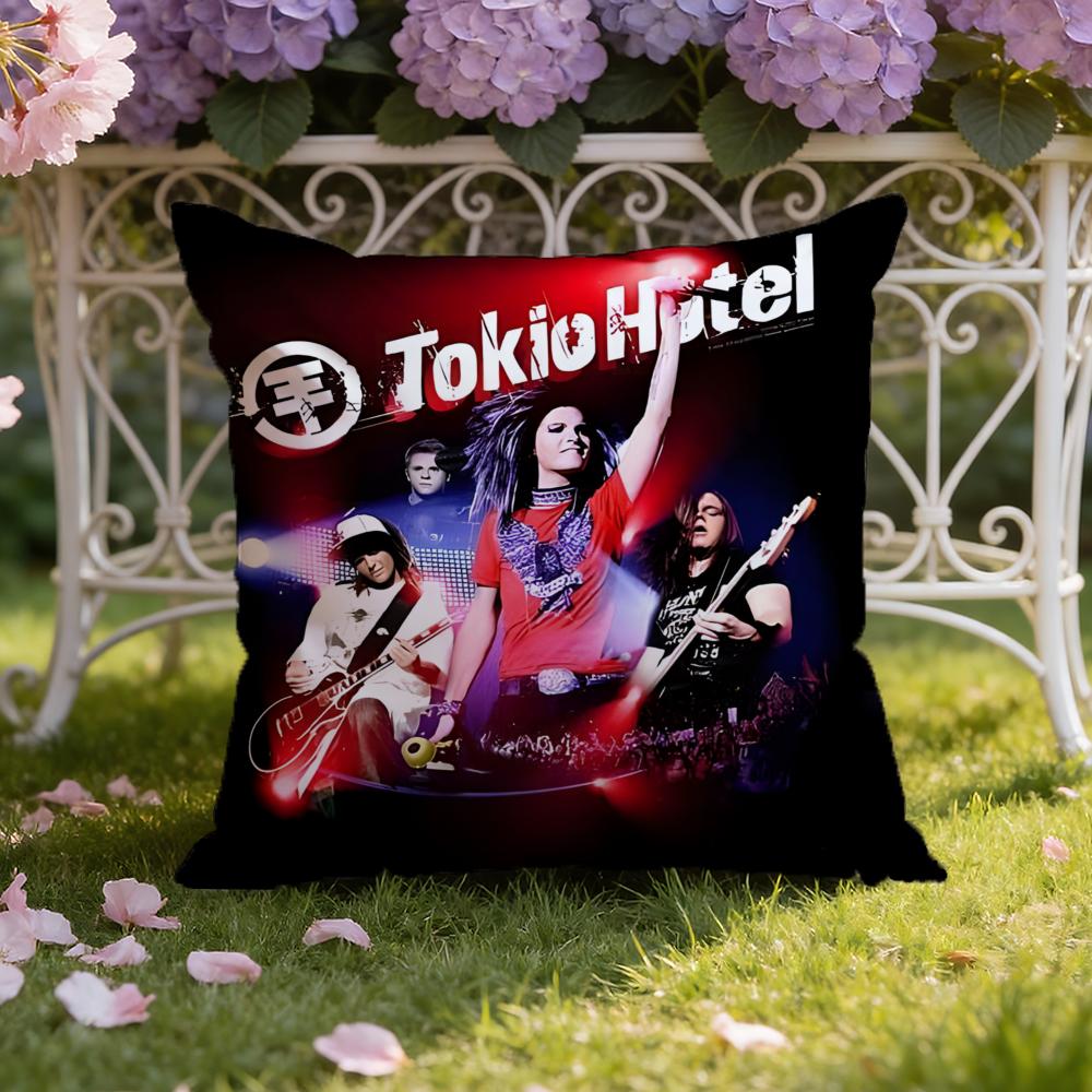 Band T-Tokio H-Hotel Cushion Cover Home & Car Dual-Scene Pillow Cover: Reversible for Premium Comfort