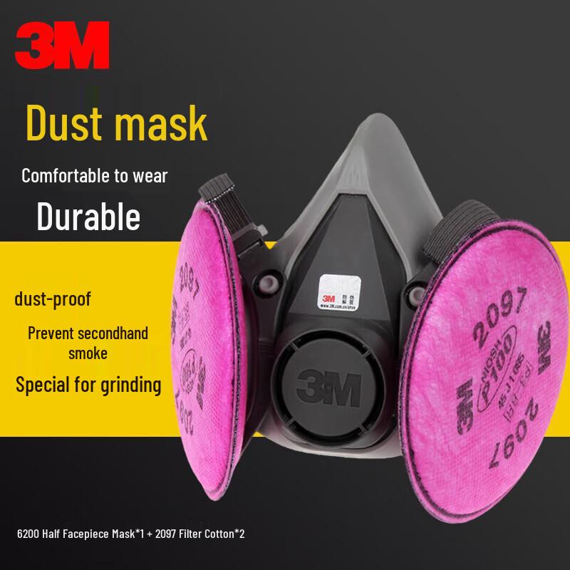 3M 6200 Half Face Respirator Kit with 2097CN Filters