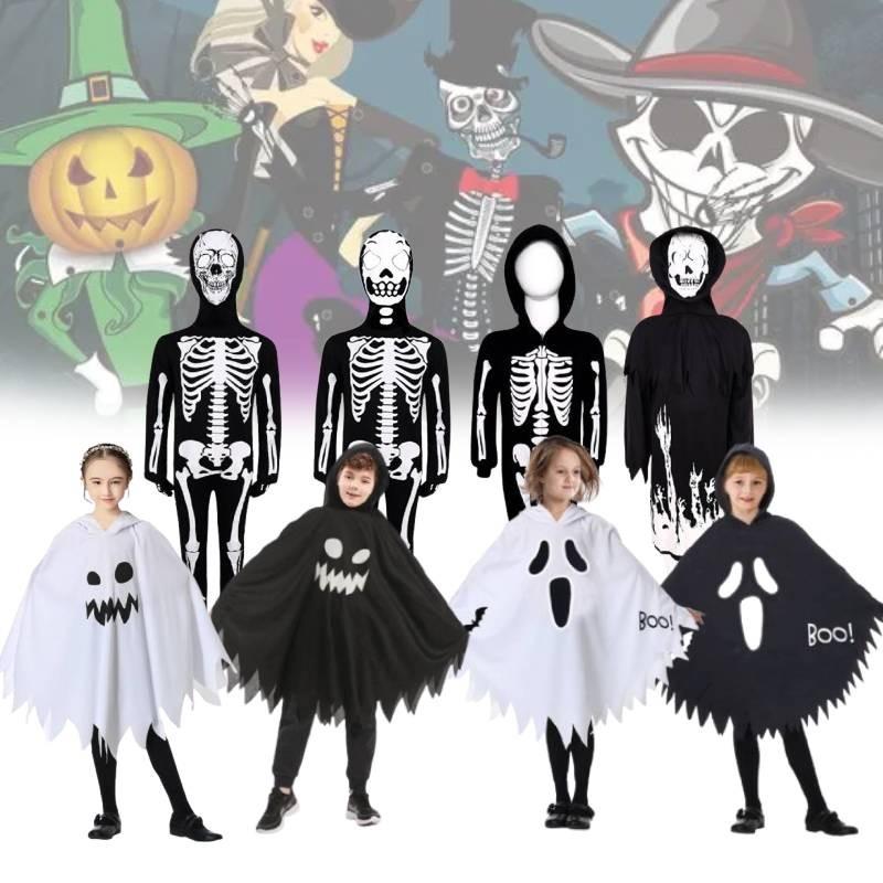 Halloween Skeleton Costume For Kids With Glowinthe Dark Features For Stage And Party Use