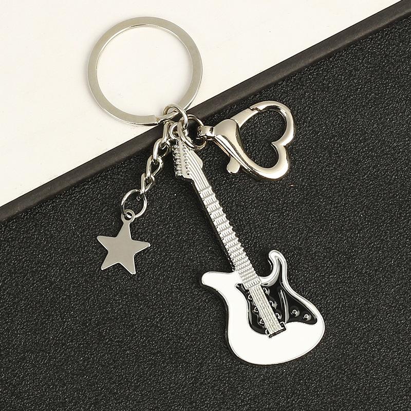 Cartoon Cat And Fish Keychains Polished Stainless Steel Animal Cat Pendant Children's Funny Keychains