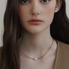 Tatiana (925 Silver) Blush Pearl Bead Necklace NZ2442