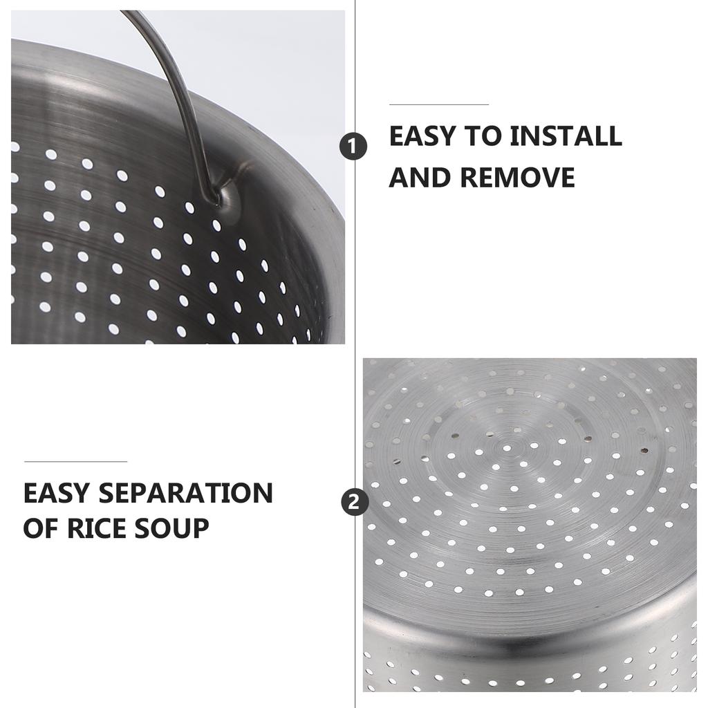 Rice Cooker Steamer Basket Stainless Steel Handle Multi-Function Food Steamer Insert Cooking Vegetables Rice Dumplings Seafood