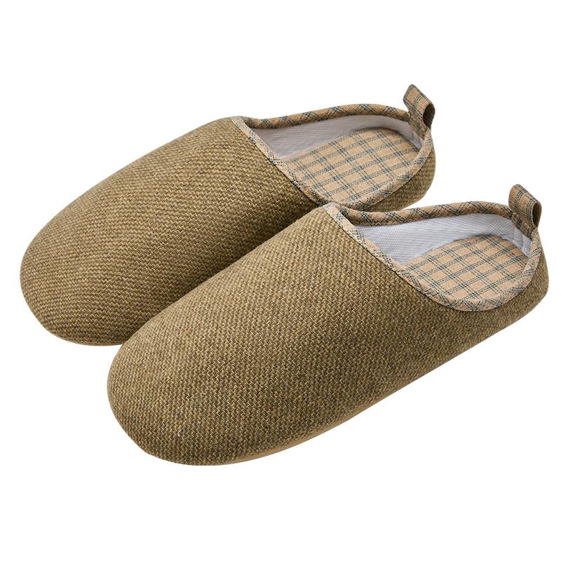 

Fabric Women Home Slippers Comfortable Fashion Non-slip Slippers Casual Silent Men Slippers 44-45 зелений