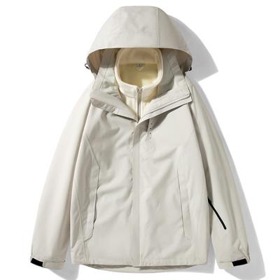 Men's Autumn and Winter Outdoor Leisure Youth Warm Two-piece Set Three-in-one Jacket