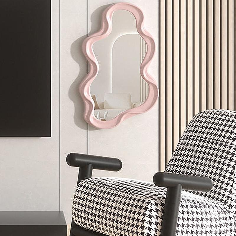 Wall-Mounted Bathroom Mirror Irregular Desktop Makeup Mirror Cloud Shaped  Mirror