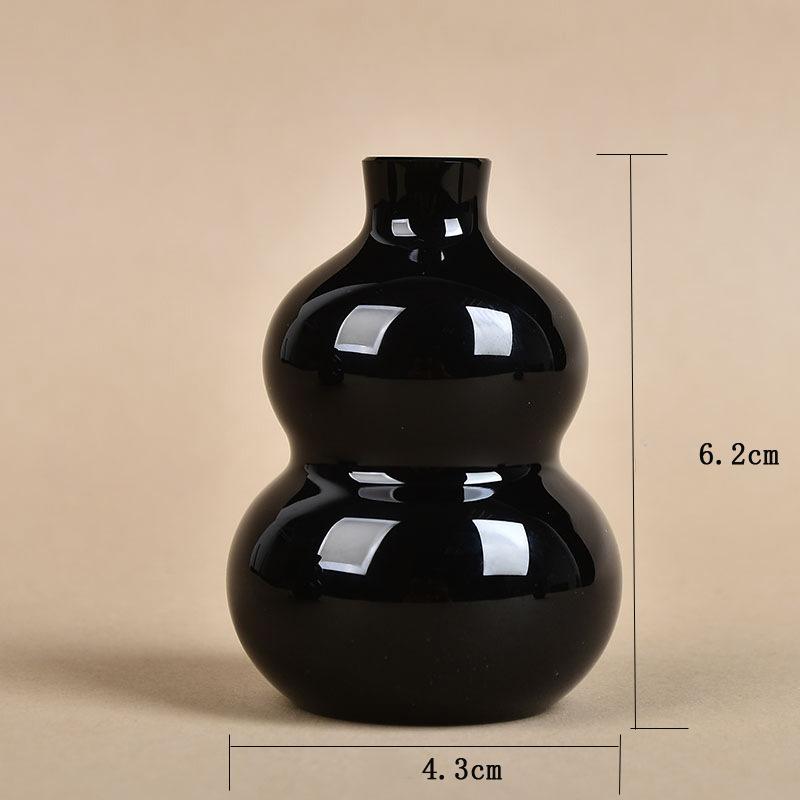 

Обсидиановое глянцевое маленькое украшение в виде тыквы, фэн-шуй, поделки, украшение для дома, крыльцо, гостиная, офис, украшение для рабочего стола 60mm