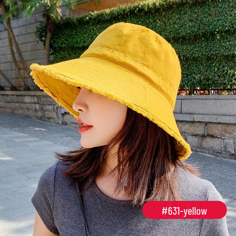 

Женская стираемая джинсовая шляпа-рыбачка - Рваный край, Корейский стиль, Трендовая, Защита от солнца, Подходит для круглых лиц One Size (56-58cm)