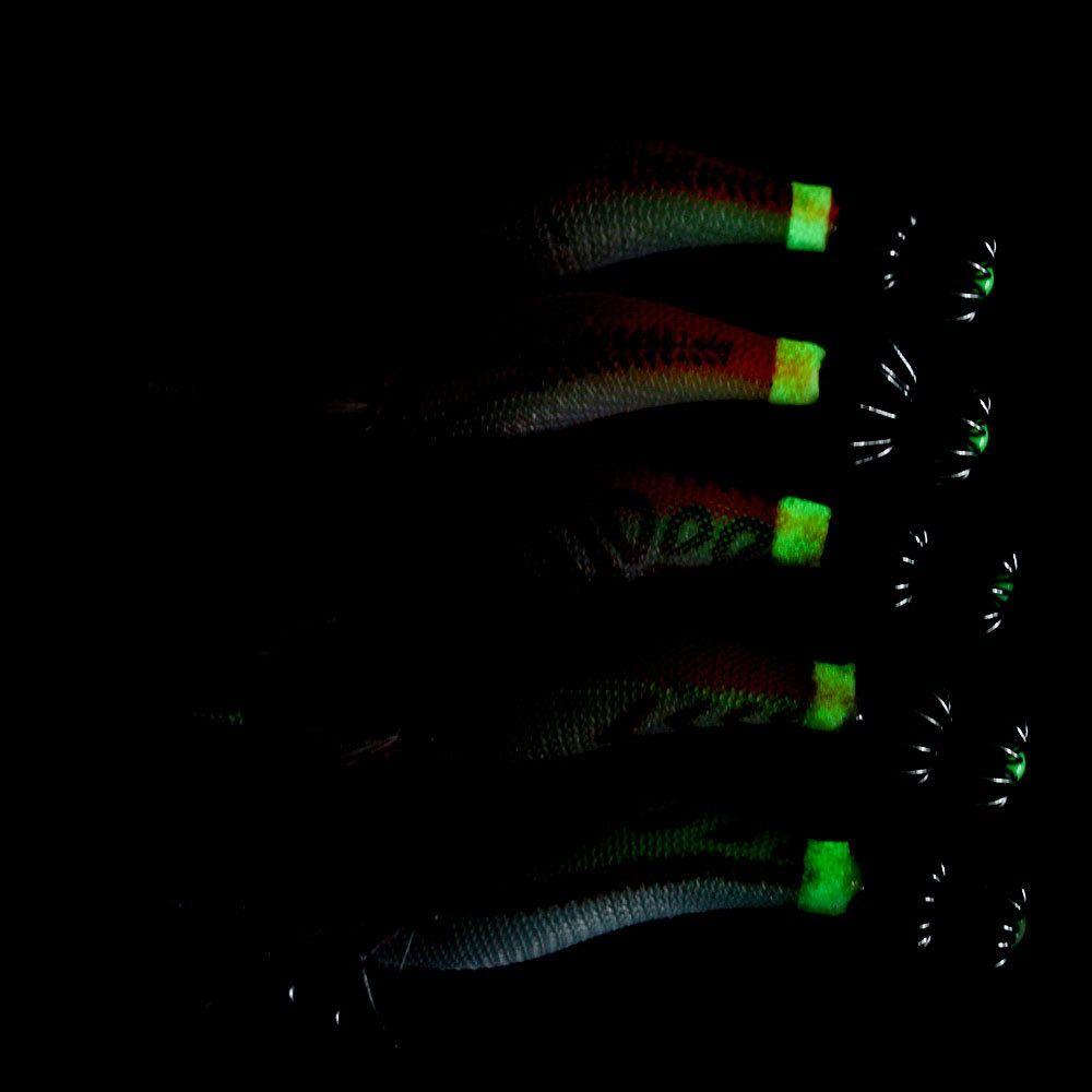 4/5Pcs Durable Luminous Squid Fishing Lure 3D Eyes Wooden Shrimp Bait  Fishing Accessories