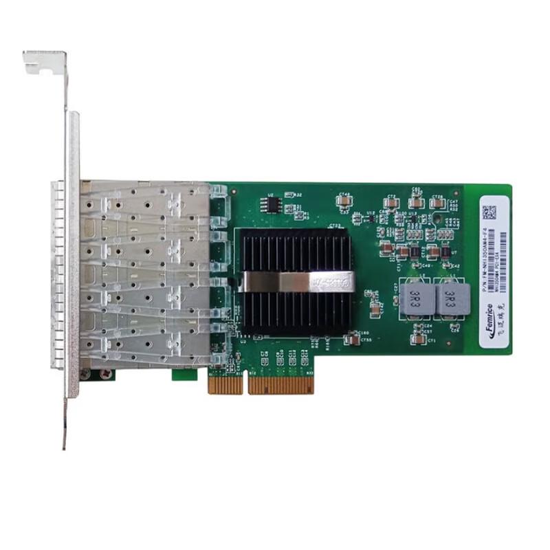 

FEMRICE Intel I350AM4 PCI-E X4 Quad-Port Gigabit Fiber Network Card