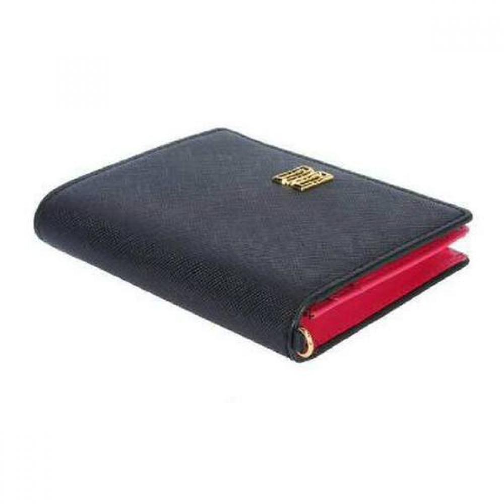 Daks Black Color Block Charm Decoration Card Wallet Dcwa2f012bk