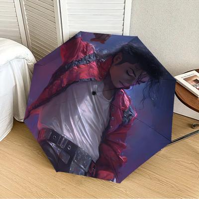 1 szt. Automatyczny składany parasol Michael Jackson, Przenośna składana konstrukcja, Codzienny dodatek outdoorowy L1202011