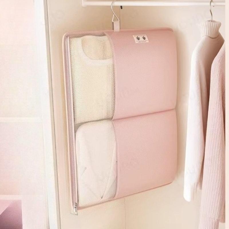 

Down Jacket Hanging Compression Storage Bag,Wall-Mounted Mesh Bag for Household Wardrobe,Large Item Hanging Bag,Folding Storage
