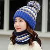 Wintermode Baumwolle Strickmütze & Schal Charme Frauen Weiche Kappen Outdoor Sport Hüte