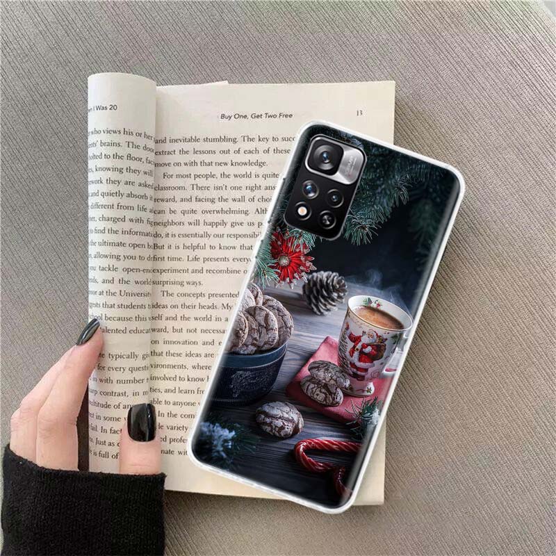 Winter Coffee Christmas Phone Case For Xiaomi Redmi Note 14 Pro 12 Plus 12S 10 11 Pro 4G 5G 9T 9S 8T 10S 11T 11S 11E 9 8 Coque F
