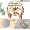 2D Flat, 1pc Western Cowgirl Aluminum Wall Decor Sign, "Embrace Your Inner Cowgirl Spirit" Quote - Retro Farmhouse Hanging Plaque, Suitable for